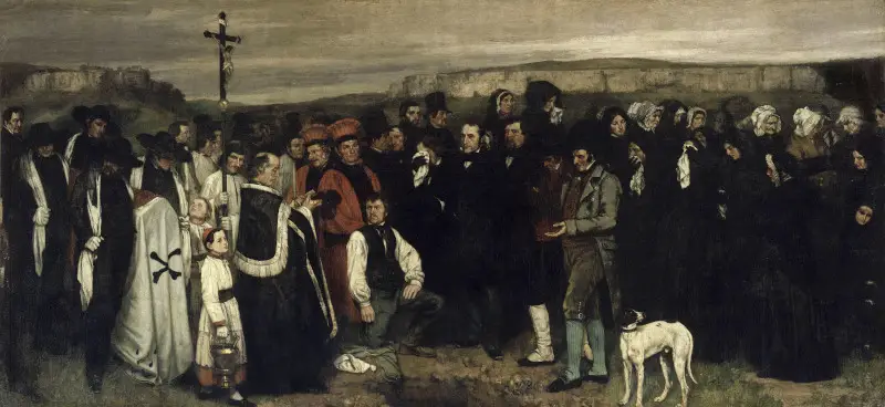 Eine Beerdigung in Ornans von Gustave Courbet